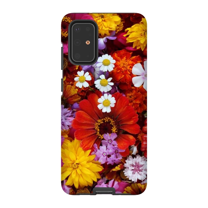 Galaxy S20 Plus StrongFit Flowers in Different Shapes and Colors V  by ArtsCase