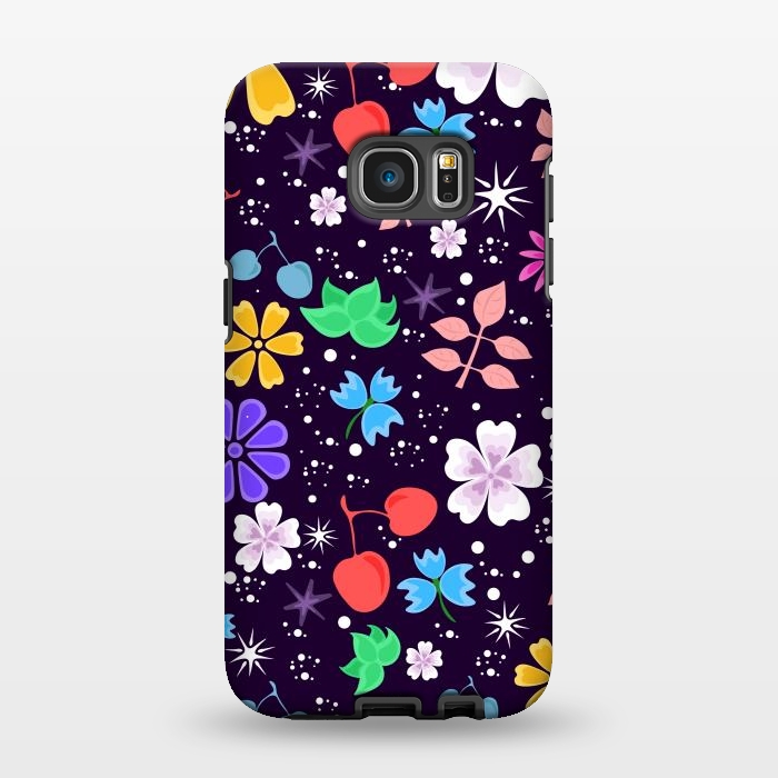 Galaxy S7 EDGE StrongFit Flowers with Purple Tones XXX  by ArtsCase