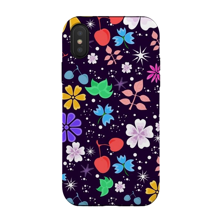 iPhone Xs / X StrongFit Flowers with Purple Tones XXX  by ArtsCase