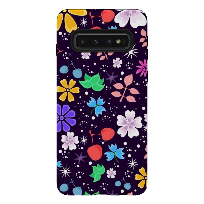 Galaxy S10 StrongFit Flowers with Purple Tones XXX  by ArtsCase
