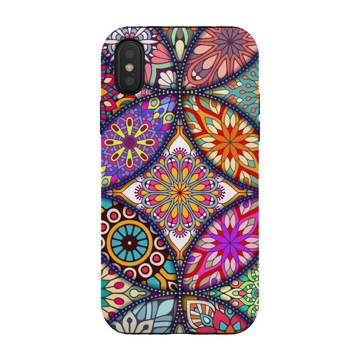 iPhone Xs / X StrongFit Mandala pattern with bright colors 12 by ArtsCase