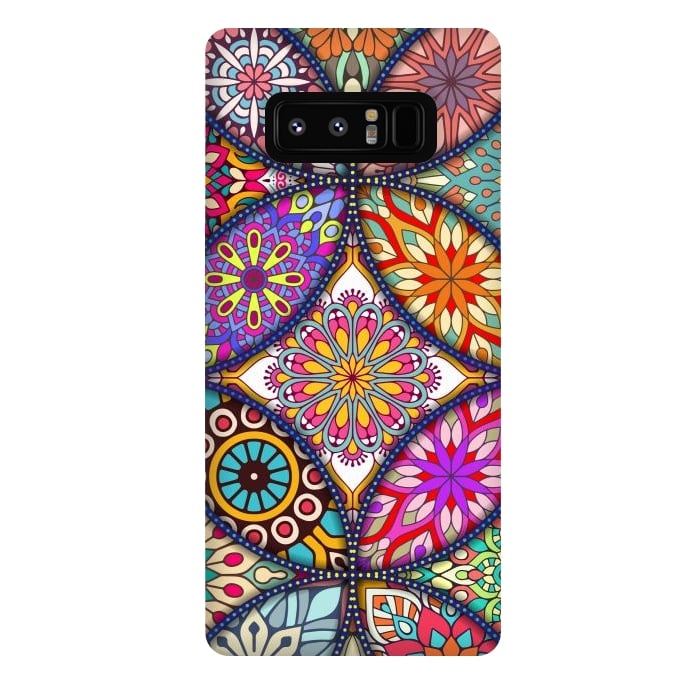 Galaxy Note 8 StrongFit Mandala pattern with bright colors 12 by ArtsCase