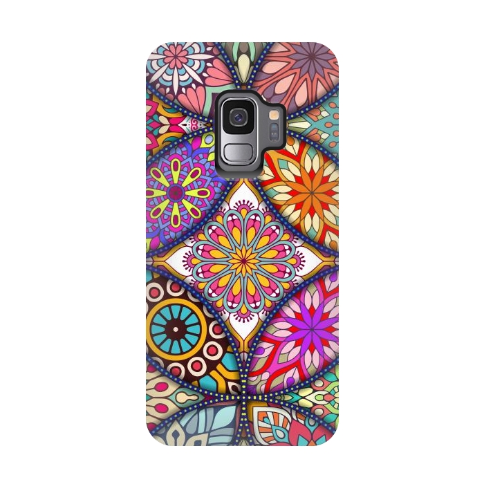 Galaxy S9 StrongFit Mandala pattern with bright colors 12 by ArtsCase