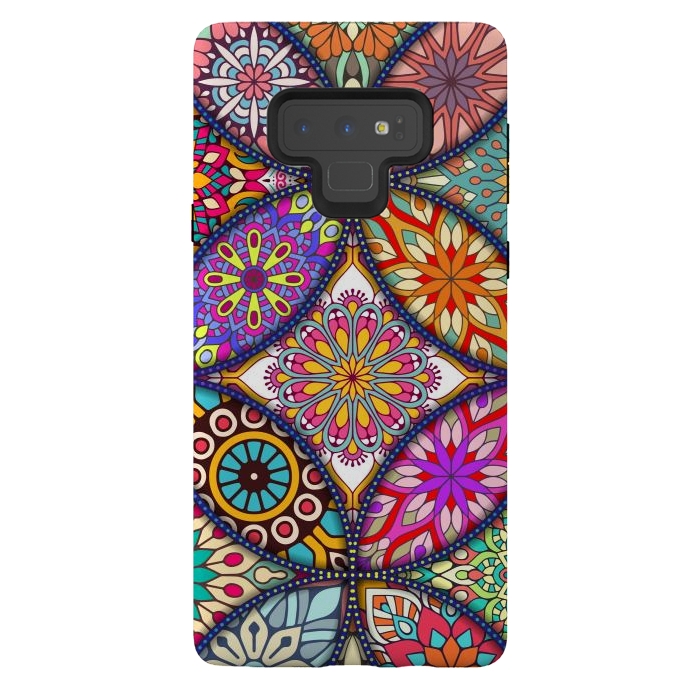Galaxy Note 9 StrongFit Mandala pattern with bright colors 12 by ArtsCase