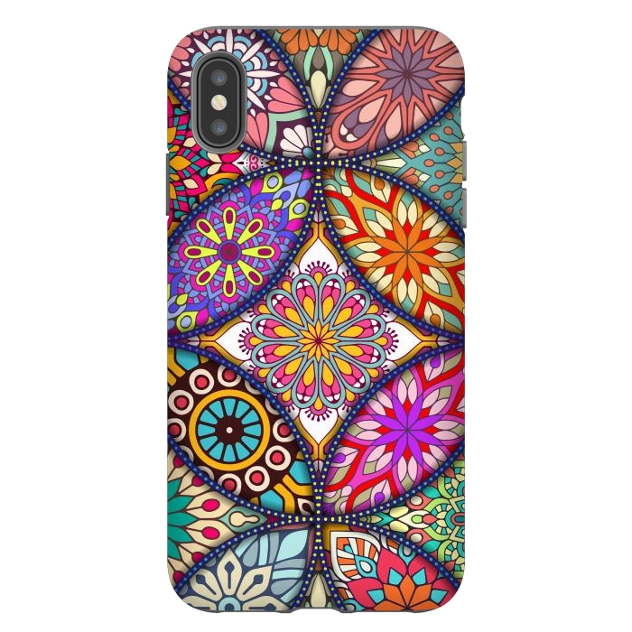 iPhone Xs Max StrongFit Mandala pattern with bright colors 12 by ArtsCase