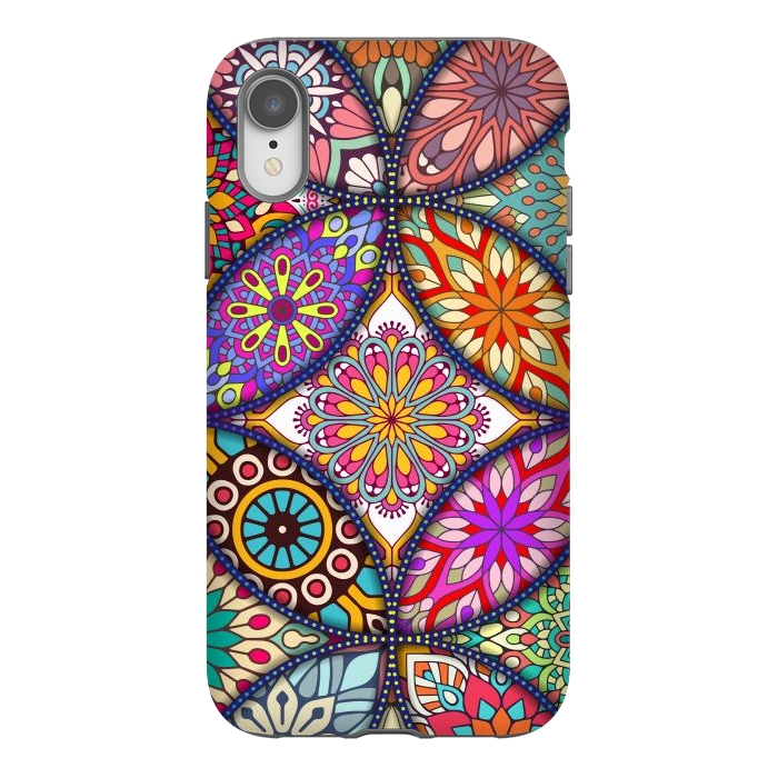 iPhone Xr StrongFit Mandala pattern with bright colors 12 by ArtsCase