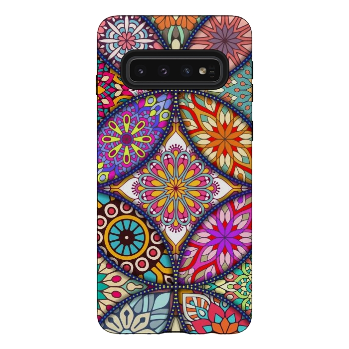 Galaxy S10 StrongFit Mandala pattern with bright colors 12 by ArtsCase