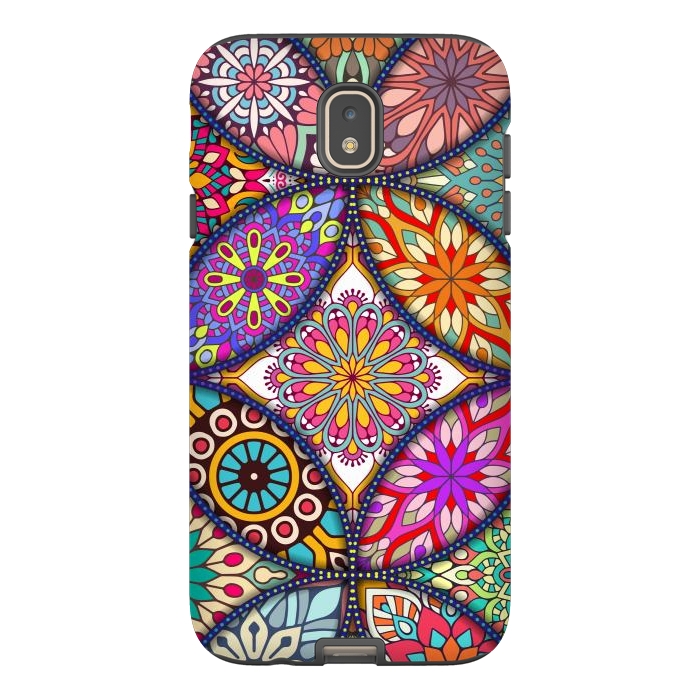 Galaxy J7 StrongFit Mandala pattern with bright colors 12 by ArtsCase