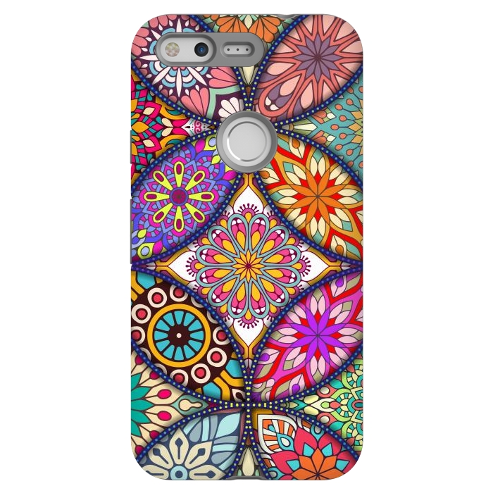 Pixel StrongFit Mandala pattern with bright colors 12 by ArtsCase