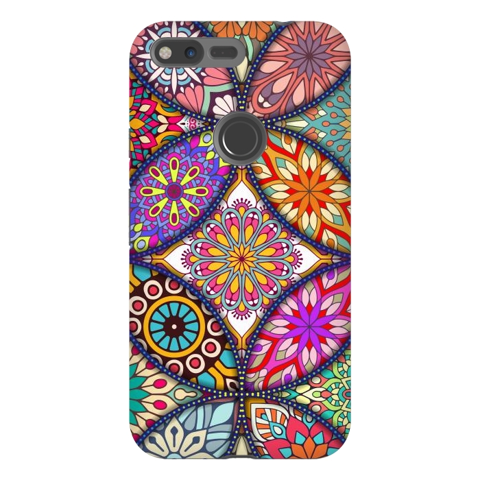Pixel XL StrongFit Mandala pattern with bright colors 12 by ArtsCase
