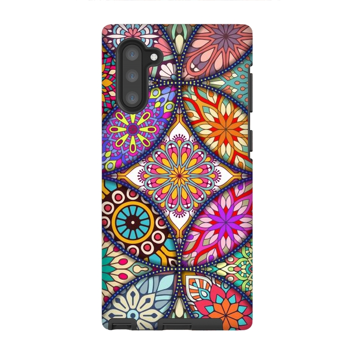 Galaxy Note 10 StrongFit Mandala pattern with bright colors 12 by ArtsCase