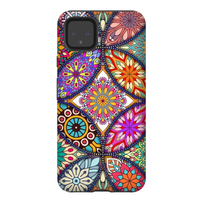 Pixel 4XL StrongFit Mandala pattern with bright colors 12 by ArtsCase