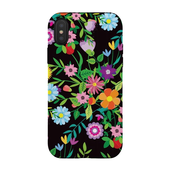 iPhone Xs / X StrongFit Pattern Doodle Spring by ArtsCase