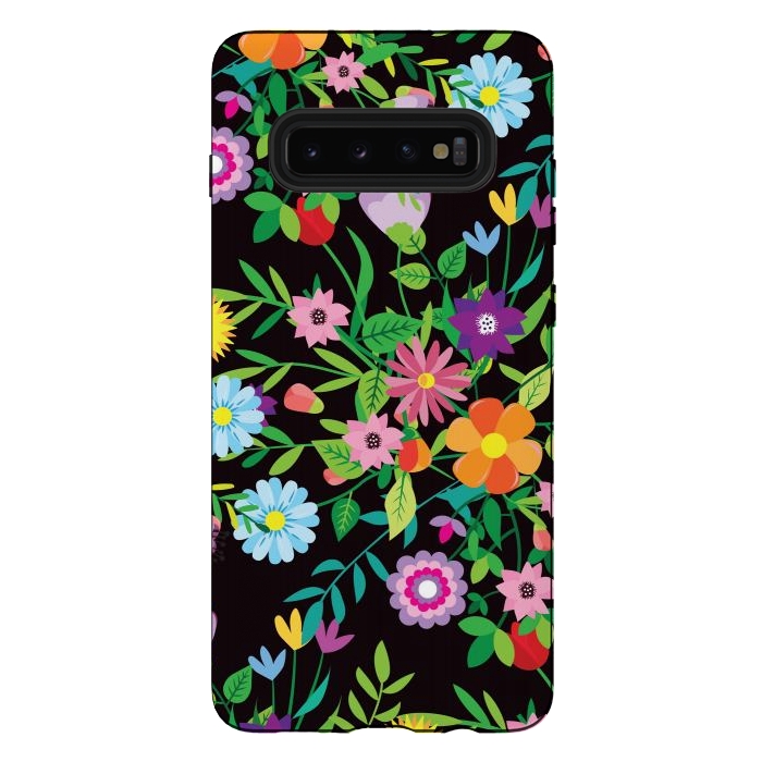 Galaxy S10 plus StrongFit Pattern Doodle Spring by ArtsCase