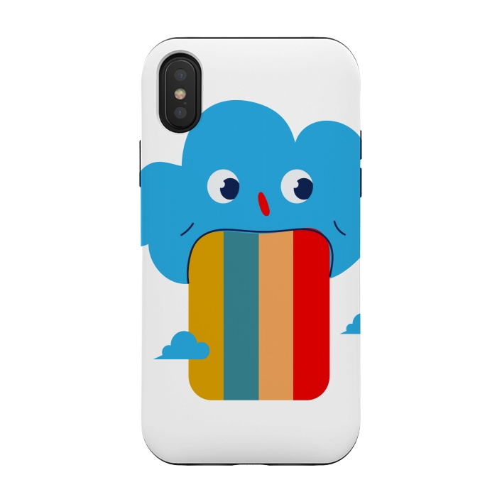 iPhone Xs / X StrongFit rainbow cloud colours by MALLIKA