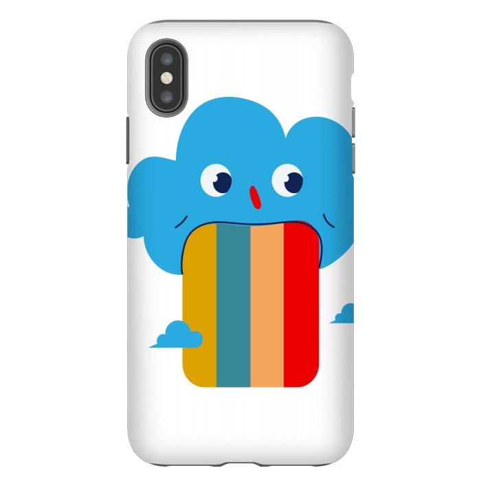 iPhone Xs Max StrongFit rainbow cloud colours by MALLIKA