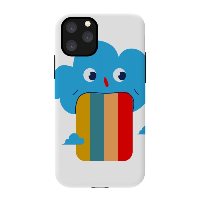 iPhone 11 Pro StrongFit rainbow cloud colours by MALLIKA