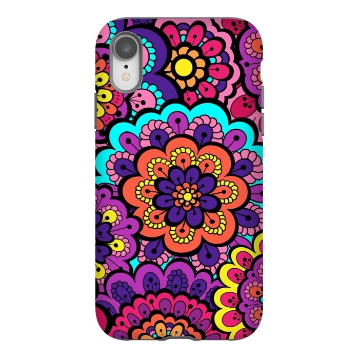 iPhone Xr StrongFit Patterns Doodle Spring XII by ArtsCase