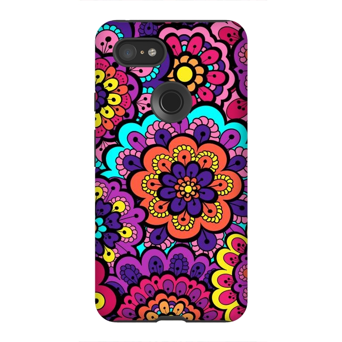 Pixel 3XL StrongFit Patterns Doodle Spring XII by ArtsCase