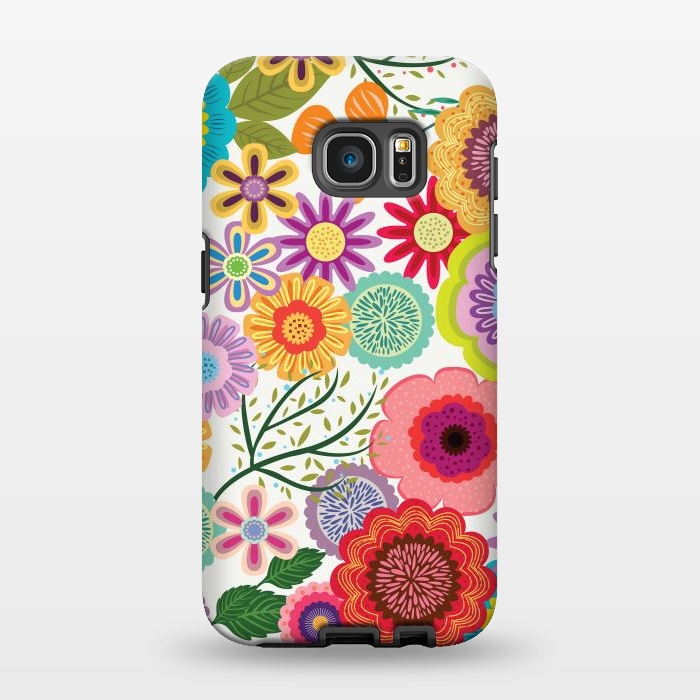 Galaxy S7 EDGE StrongFit Seamless Pattern with Flowers XI by ArtsCase