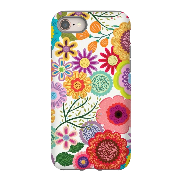 iPhone 8 StrongFit Seamless Pattern with Flowers XI by ArtsCase