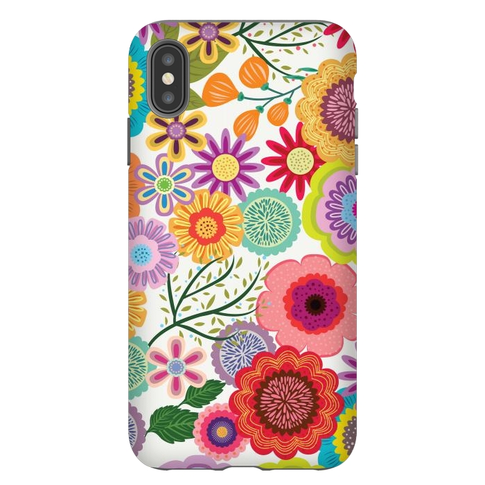 iPhone Xs Max StrongFit Seamless Pattern with Flowers XI by ArtsCase