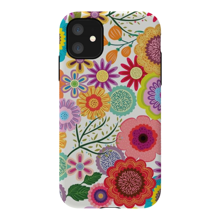 iPhone 11 StrongFit Seamless Pattern with Flowers XI by ArtsCase
