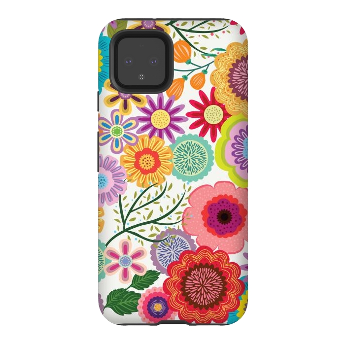 Pixel 4 StrongFit Seamless Pattern with Flowers XI by ArtsCase