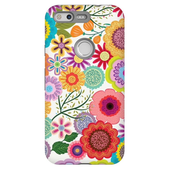 Pixel StrongFit Seamless Pattern with Flowers XI by ArtsCase