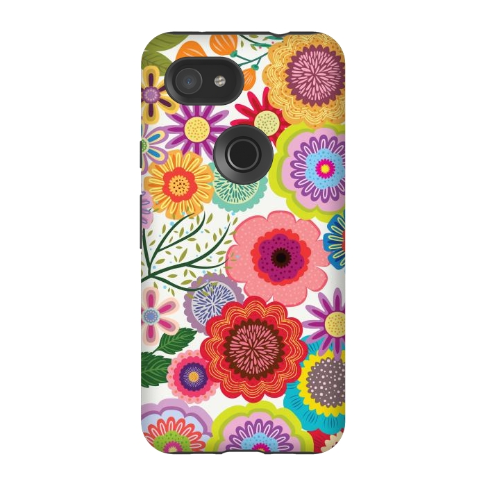 Pixel 3A StrongFit Seamless Pattern with Flowers XI by ArtsCase