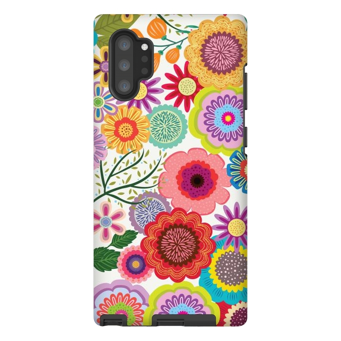 Galaxy Note 10 plus StrongFit Seamless Pattern with Flowers XI by ArtsCase