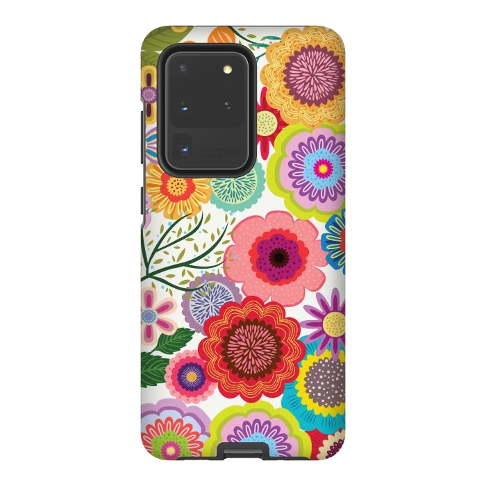 Galaxy S20 Ultra StrongFit Seamless Pattern with Flowers XI by ArtsCase