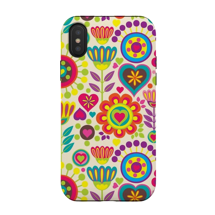 iPhone Xs / X StrongFit Sweet Pink Flowers 789 by ArtsCase