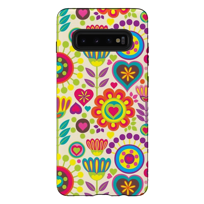 Galaxy S10 plus StrongFit Sweet Pink Flowers 789 by ArtsCase