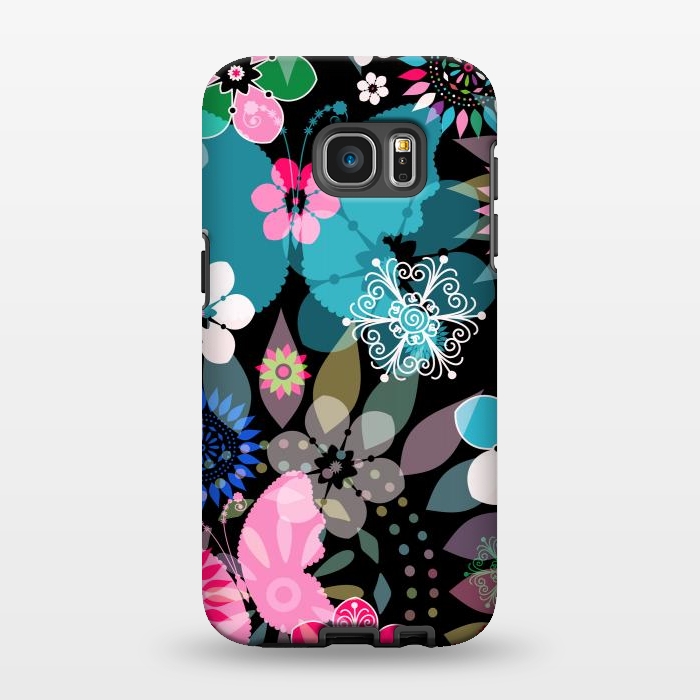 Galaxy S7 EDGE StrongFit Seamless Patterns with Flowers XII by ArtsCase