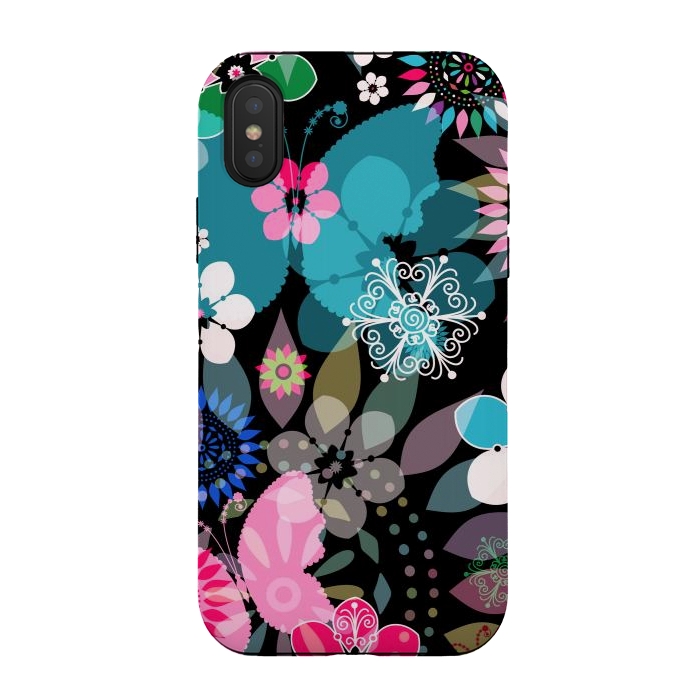 iPhone Xs / X StrongFit Seamless Patterns with Flowers XII by ArtsCase