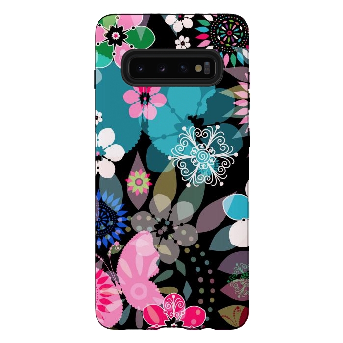 Galaxy S10 plus StrongFit Seamless Patterns with Flowers XII by ArtsCase