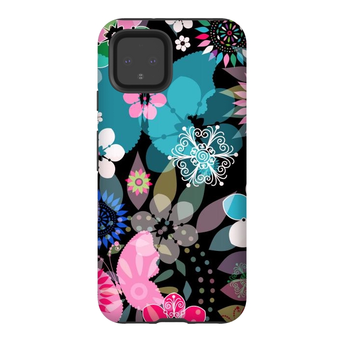 Pixel 4 StrongFit Seamless Patterns with Flowers XII by ArtsCase