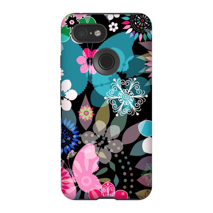 Pixel 3 StrongFit Seamless Patterns with Flowers XII by ArtsCase