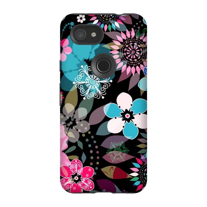 Pixel 3A StrongFit Seamless Patterns with Flowers XII by ArtsCase