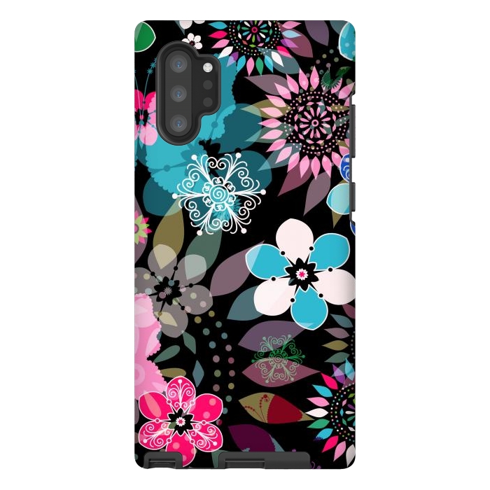 Galaxy Note 10 plus StrongFit Seamless Patterns with Flowers XII by ArtsCase