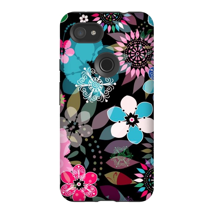 Pixel 3AXL StrongFit Seamless Patterns with Flowers XII by ArtsCase