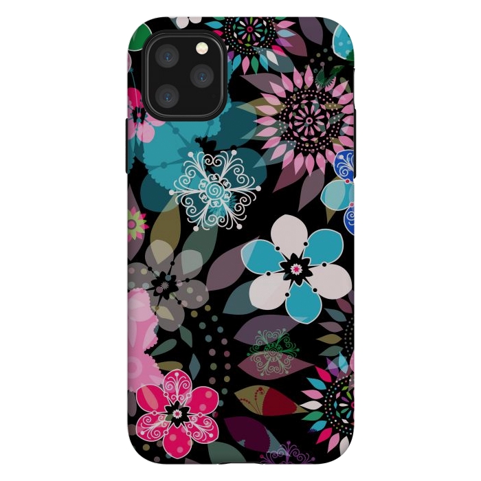 iPhone 11 Pro Max StrongFit Seamless Patterns with Flowers XII by ArtsCase