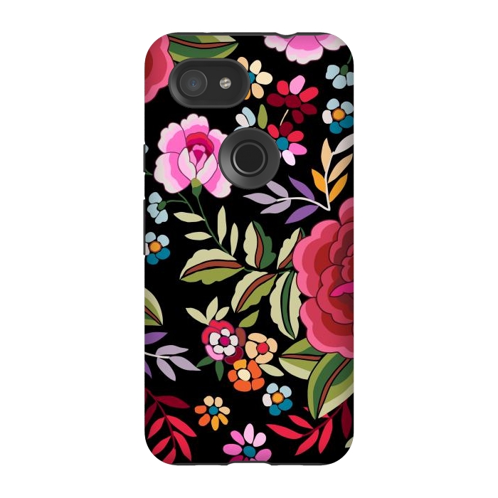 Pixel 3A StrongFit Sweet Pink Flowers by ArtsCase