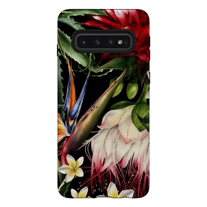 Galaxy S10 StrongFit Tropical Design Flowers 000 by ArtsCase