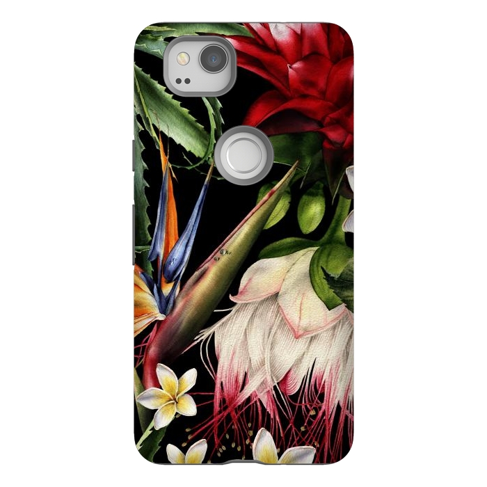 Pixel 2 StrongFit Tropical Design Flowers 000 by ArtsCase