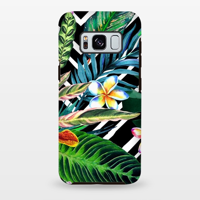 Galaxy S8 plus StrongFit Tropical Design Flowers by ArtsCase