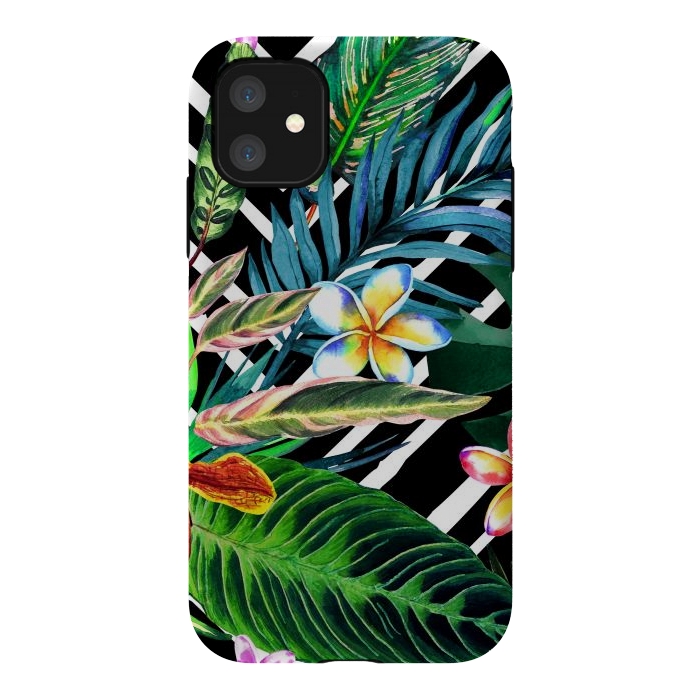 iPhone 11 StrongFit Tropical Design Flowers by ArtsCase
