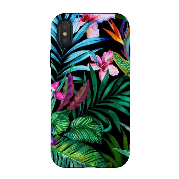 iPhone Xs / X StrongFit Tropical Exotic Pattern by ArtsCase