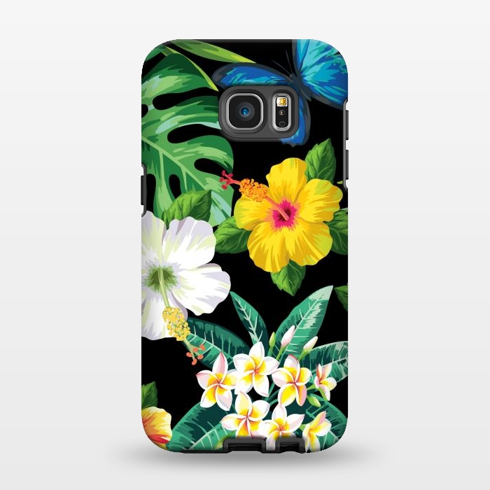 Galaxy S7 EDGE StrongFit Tropical Flowers 1 by ArtsCase